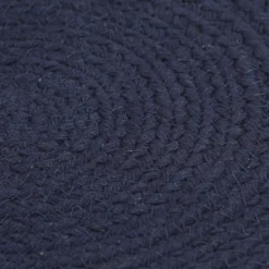 vidaXL Placemats 4 st rond 38 cm katoen effen marineblauw