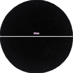 vidaXL Placemats 4 st rond 38 cm katoen effen zwart