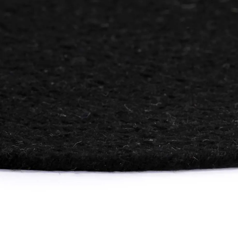 vidaXL Placemats 4 st rond 38 cm katoen effen zwart