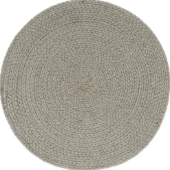 vidaXL Placemats 4 st rond 38 cm katoen effen grijs