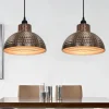 vidaXL Plafondlampen halve bolvorm koperkleurig 2 st