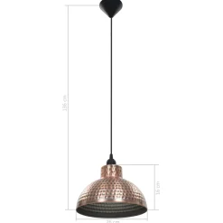 vidaXL Plafondlampen halve bolvorm koperkleurig 2 st