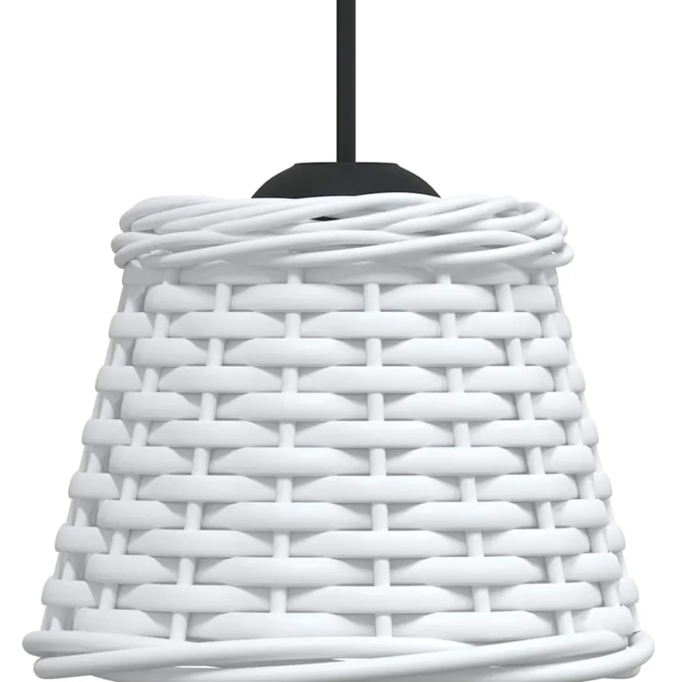 vidaXL Plafondlampenkap Ø15x12 cm wicker wit