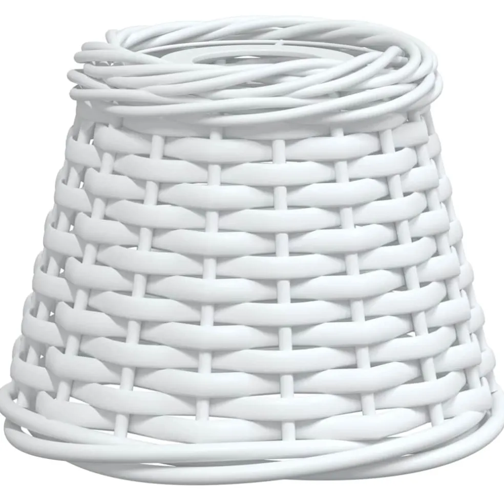 vidaXL Plafondlampenkap Ø15x12 cm wicker wit