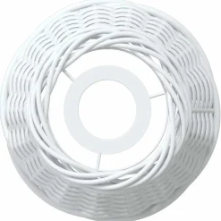vidaXL Plafondlampenkap Ø15x12 cm wicker wit