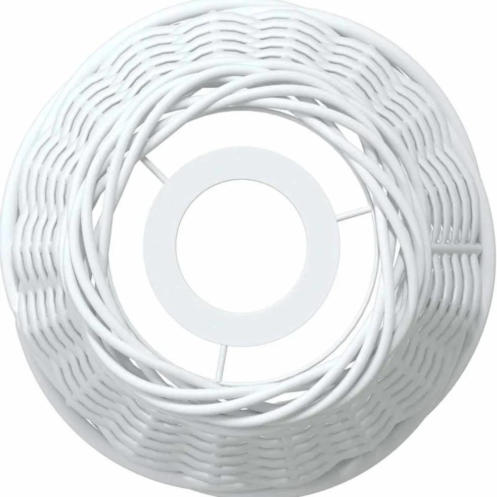 vidaXL Plafondlampenkap Ø15x12 cm wicker wit