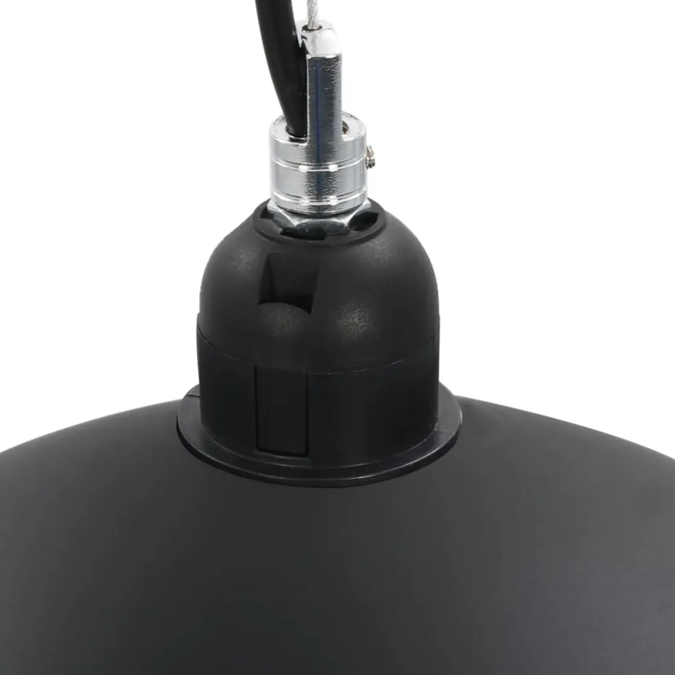 vidaXL Plafondlampen 2 st halfrond E27 40 cm zwart en goudkleurig
