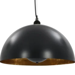 vidaXL Plafondlampen 2 st halfrond E27 40 cm zwart en goudkleurig