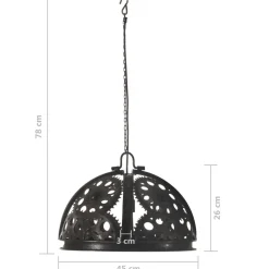 vidaXL Plafondlamp industrieel kettingwiel-ontwerp E27 45 cm