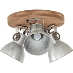 vidaXL Plafondlamp industrieel 25 W E27 42x27 cm zilverkleurig