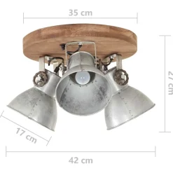 vidaXL Plafondlamp industrieel 25 W E27 42x27 cm zilverkleurig
