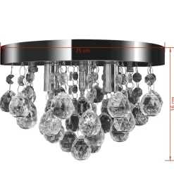 vidaXL Plafondlamp kroonluchterontwerp kristal chroom