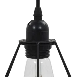 vidaXL Plafondlamp met diamantvorm 3xE27 zwart