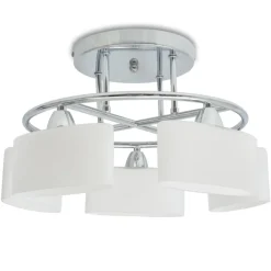 vidaXL Plafondlamp met ellipsvormige glazen kappen 5xE14 200W