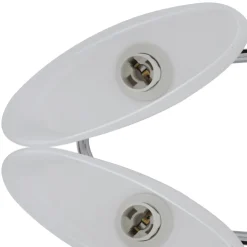 vidaXL Plafondlamp met ellipsvormige glazen kappen 2 st E14