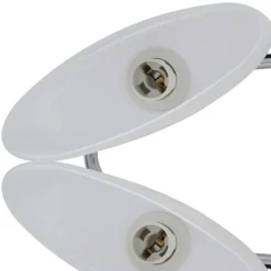 vidaXL Plafondlamp met ellipsvormige glazen kappen 4 st E14