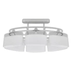 vidaXL Plafondlamp met ellipsvormige glazen kappen 4 st E14