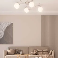 vidaXL Plafondlamp met glasbollen rond 4xG9