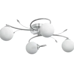 vidaXL Plafondlamp met glasbollen rond 4xG9
