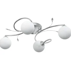 vidaXL Plafondlamp met glasbollen rond 4xG9