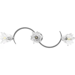 vidaXL Plafondlamp met glazen tulpvormige kappen 3xE14 transparant