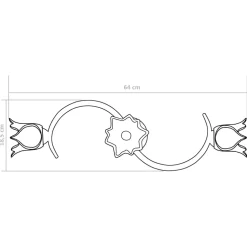 vidaXL Plafondlamp met glazen tulpvormige kappen 3xE14 transparant