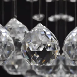 vidaXL Plafondlamp met glinsterende glas kristallen kralen 8xG9 29 cm