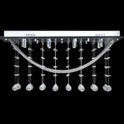 vidaXL Plafondlamp met glinsterende glas kristallen kralen 8xG9 29 cm