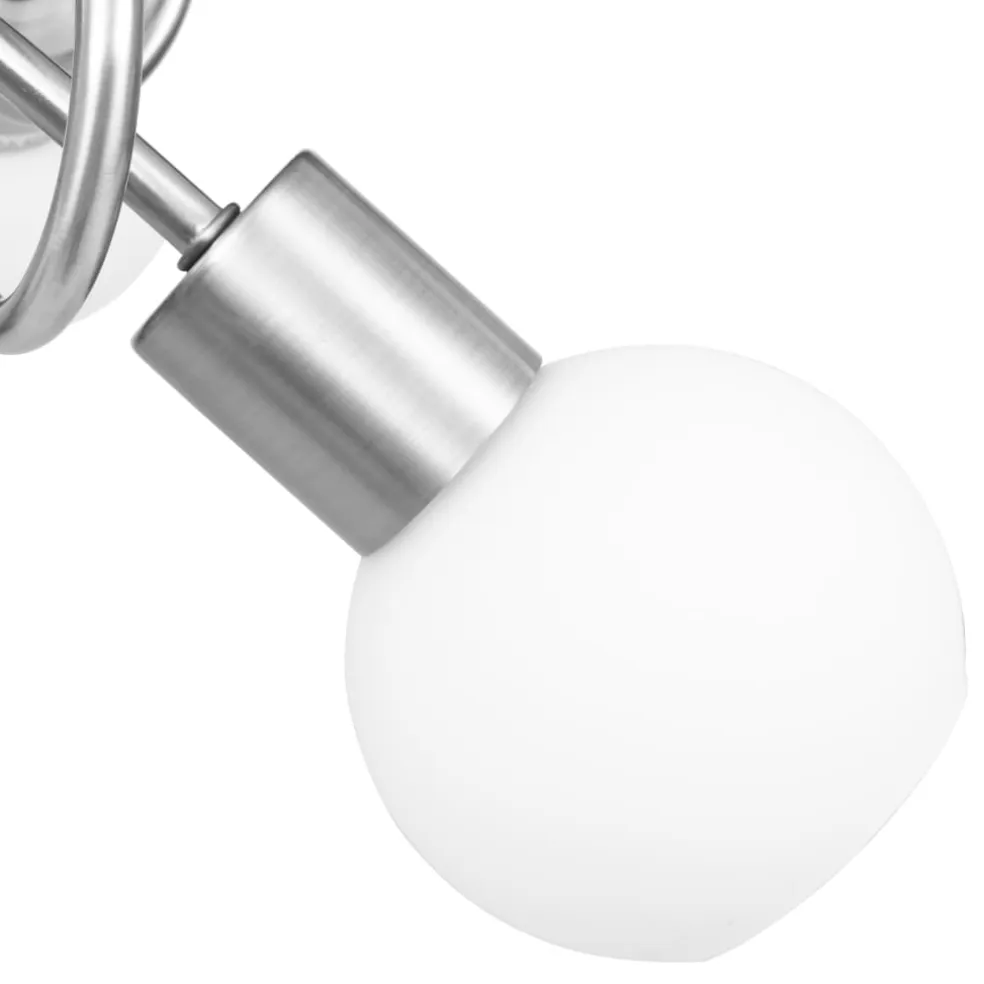vidaXL Plafondlamp met keramieken bolvormige kappen voor 3xE14 wit