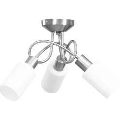 vidaXL Plafondlamp met keramieke cilindervormige kappen 3xE14 wit