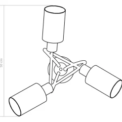 vidaXL Plafondlamp met keramieke cilindervormige kappen 3xE14 wit