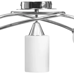 vidaXL Plafondlamp met keramieken cilindervormige kappen 5xE14 wit