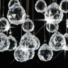 vidaXL Plafondlamp met kristallen kralen rond 3xG9 zilverkleurig