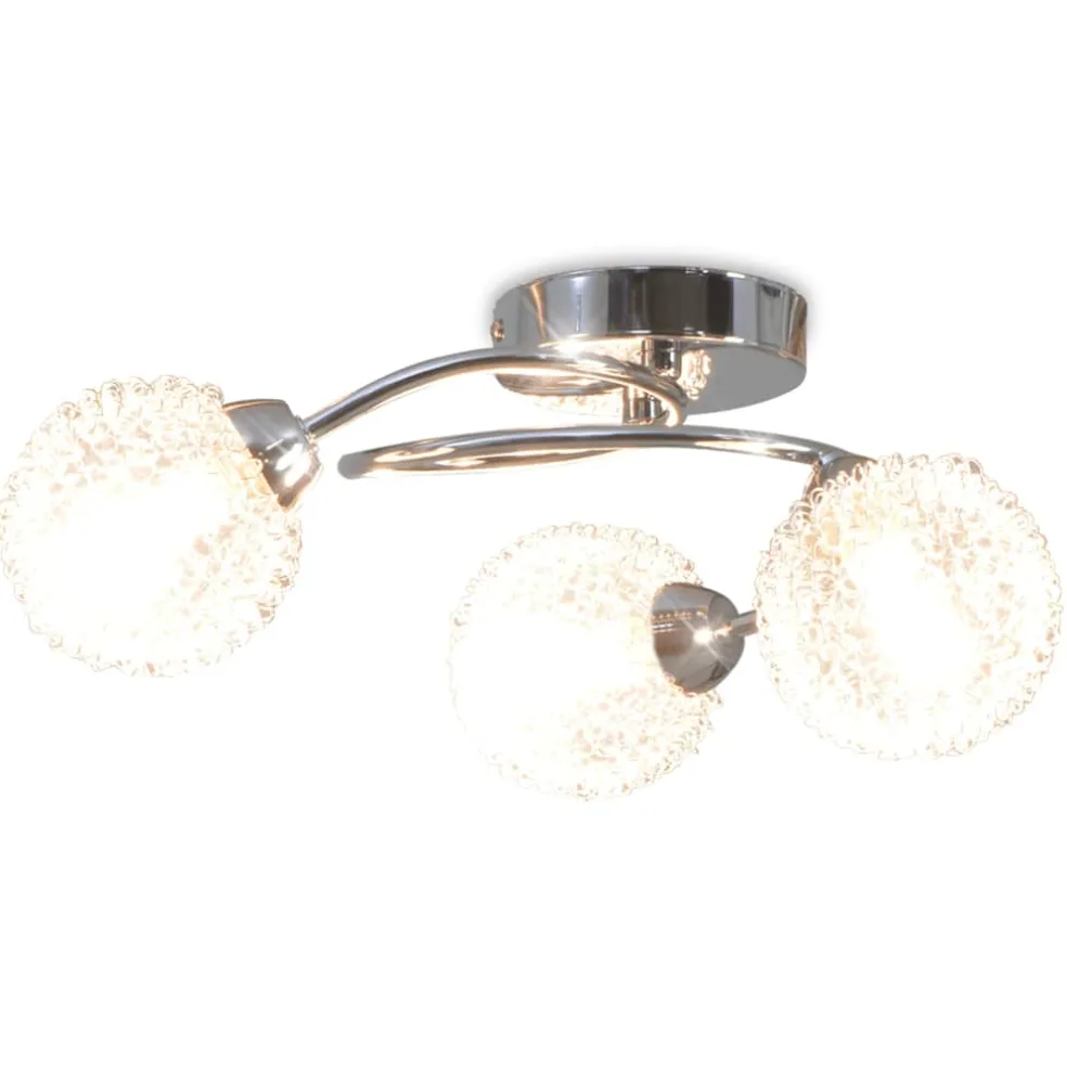 vidaXL Plafondlamp met 3 LED-lampen G9 120 W