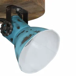 vidaXL Plafondlamp 25 W E27 35x35x25 cm verweerd blauw