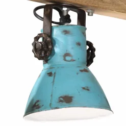 vidaXL Plafondlamp 25 W E27 90x24x111 cm verweerd blauw