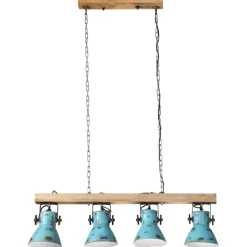 vidaXL Plafondlamp 25 W E27 90x24x111 cm verweerd blauw