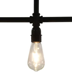 vidaXL Plafondlamp 3xE27 zwart