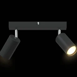 vidaXL Plafondspot met schijnwerpers Zwart 26 x 6 x 16 cm Metaal