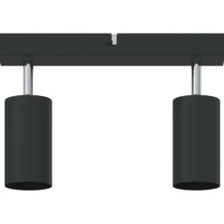 vidaXL Plafondspot met schijnwerpers Zwart 26 x 6 x 16 cm Metaal