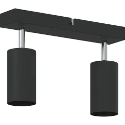 vidaXL Plafondspot met schijnwerpers Zwart 26 x 6 x 16 cm Metaal