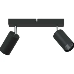 vidaXL Plafondspot met schijnwerpers Zwart 26 x 6 x 16 cm Metaal