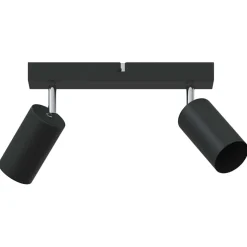 vidaXL Plafondspot met schijnwerpers Zwart 26 x 6 x 16 cm Metaal