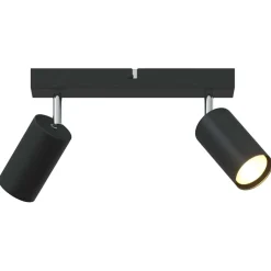 vidaXL Plafondspot met schijnwerpers Zwart 26 x 6 x 16 cm Metaal