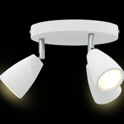 vidaXL Plafondspot met schijnwerpers Wit 19 x 19 x 14,5 cm Metaal