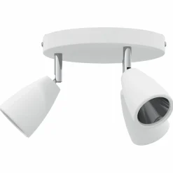 vidaXL Plafondspot met schijnwerpers Wit 19 x 19 x 14,5 cm Metaal