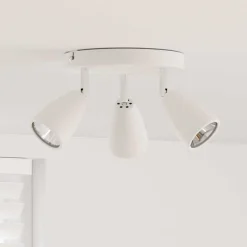 vidaXL Plafondspot met schijnwerpers Wit 19 x 19 x 14,5 cm Metaal