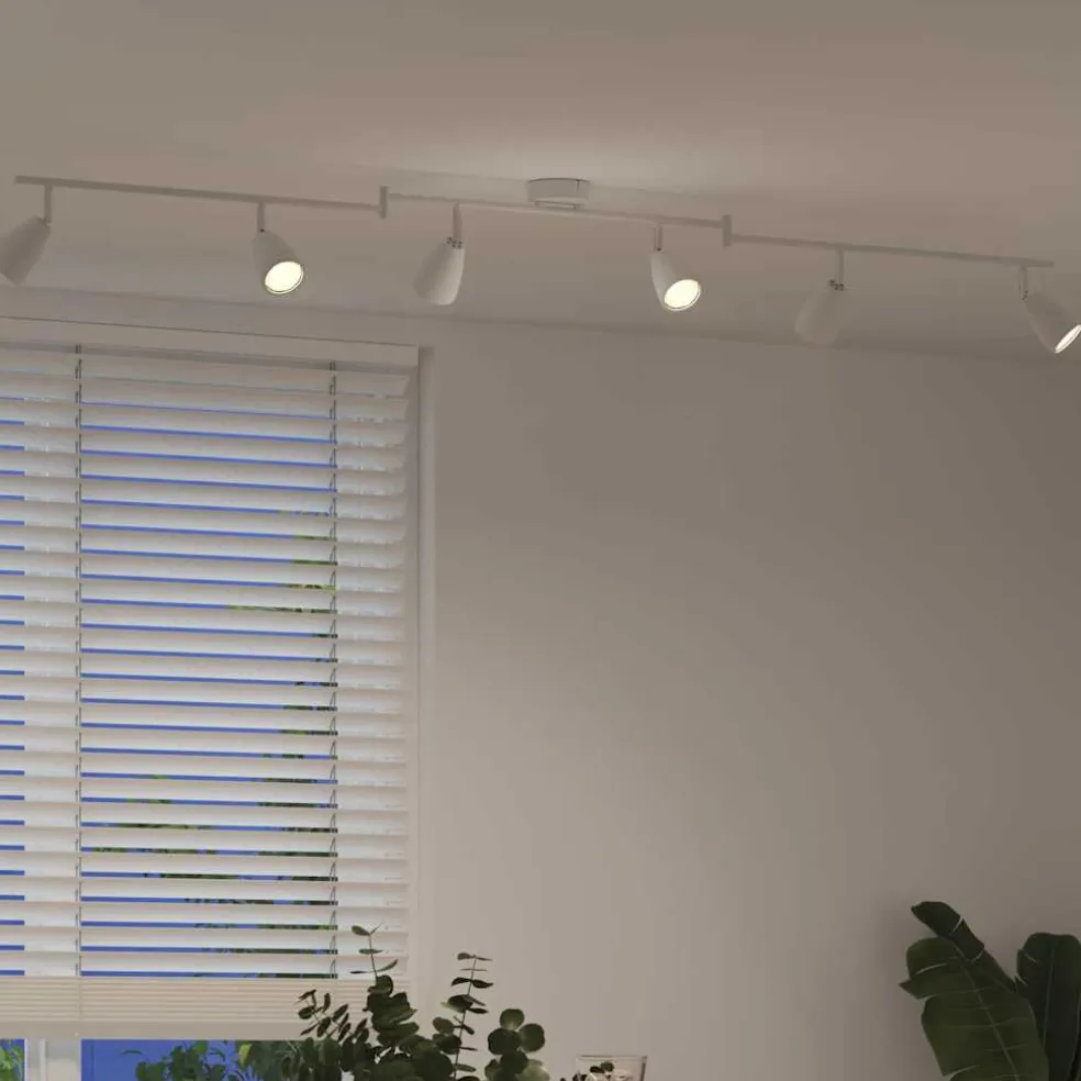 vidaXL Plafondspot met schijnwerpers Wit 176,5 x 12,5 x 13,5 cm Metaal