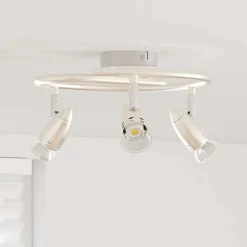 vidaXL Plafondspot met schijnwerpers Wit 26 x 26 x 16 cm Metaal