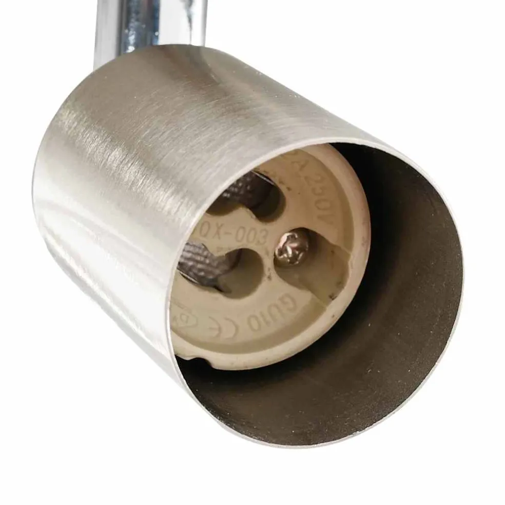 vidaXL Plafondspot met schijnwerpers Nikkel 12 x 8 cm Staal